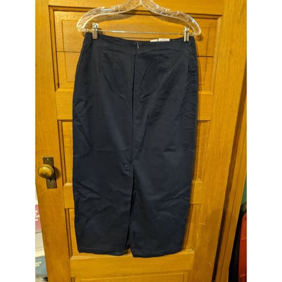 Carolina Blues Size 10 Skirt Navy Blue Long Straight Modest - Picture 3 of 6